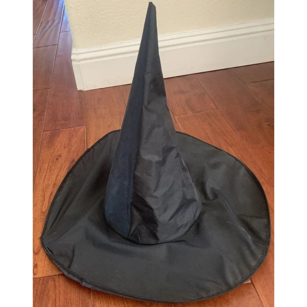 Lil’ Witch Halloween Costume Black Gothic Dress Up Child Girls Hat Dress